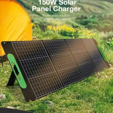 €177 with coupon for BlitzWolf® BW-OP2 150W Monocrystalline Solar Panel Charger USB Output With 18V/8A DC Output / PD 20W USB-C / 18W QC3.0 USB-A Fast Charging Power Supply For iPhone 13 Pro Max For Samsung Galaxy Z Fllp3 5G Outdoor Camping from EU CZ warehouse BANGGOOD