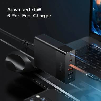 €33 with coupon for BlitzWolf® BW-S25 75W 6 Ports Desktop Charging Station Charger from EU FR ES warehouse BANGGOOD