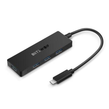 €7 with coupon for BlitzWolf® BW-TH3 4 in 1 Type-C to 4-Port USB3.0 Data Hub with OTG Function from BANGGOOD