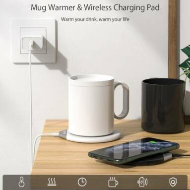 €22 with coupon for BlitzWolf® BW-WCC1 2 In 1 Smart Coffee Mug Warmer 55°C/131°F & Wireless Charger Milk Tea Beverage Heating Warmer With 350ml Mug 10W Fast Wireless Charging Pad 18W QC3.0 Adapter For Qi-enabled Smart Phones Home Office Desk from EU CZ warehouse BANGGOOD