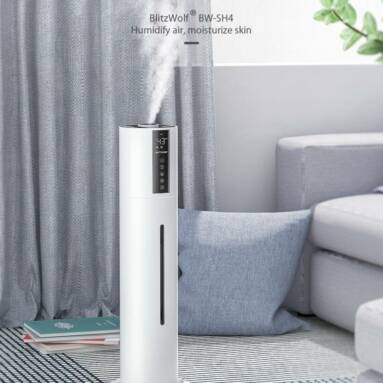 €45 with coupon for BlitzWolf®BW-SH4 Vertical Ultrasonic Humidifier 7.5L Large Capacity Screen Display 360 ° Humidification UV Sterilization Constant Humidity Timing for Home Bedroom Office from EU CZ warehouse BANGGOOD
