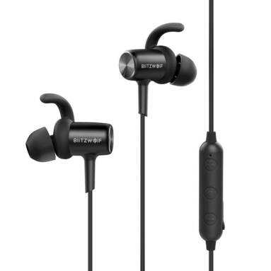€16 with coupon for Blitzwolf® BW-BTS1 Sport Bluetooth Earphone Headphone IPX4 Waterproof Magnetic Adsorption With Mic from BANGGOOD