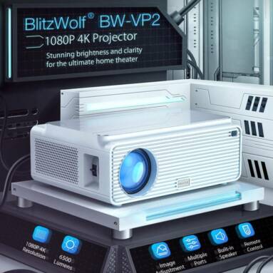 €122 with coupon for Blitzwolf® BW-VP2 LCD Projector 6500 Lumens Support 4K Resolution Image Adjustment Multiple Ports Built-in Speaker Portable Smart Home Theater Projector With Remote Control from CN / EU ES CZ warehouse BANGGOOD