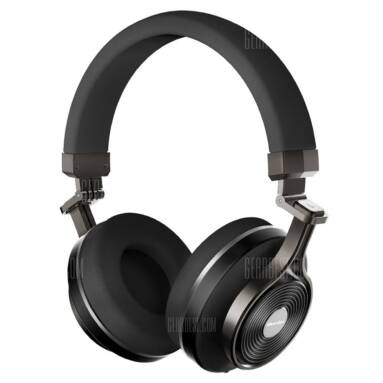 $35 with coupon for Bluedio T3 Plus Bluetooth Headphones  – BLACK from GearBest