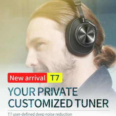 $45 with coupon for Bluedio T7 User-defined ANC Wireless Bluetooth Headphone from GEARVITA