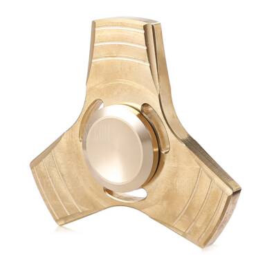 $7 with coupon for Brass Tri Fidget Spinner EDC Stress Relievers Toy from GearBest
