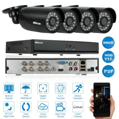 49% OFF KKmoon 8CH 960H D1 Bullet CCTV Cameras System,limited offer $79.99 from TOMTOP Technology Co., Ltd