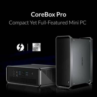 €235 with coupon for CHUWI CoreBox Pro Mini PC Intel Core i3-1005G1 12GB LPDDR4 256G NVMe SSD Thunderbolt3 WiFi6 BT5.1 Desktop PC Mini Computer Dual Core 1.2GHz-3.4GHz from BANGGOOD