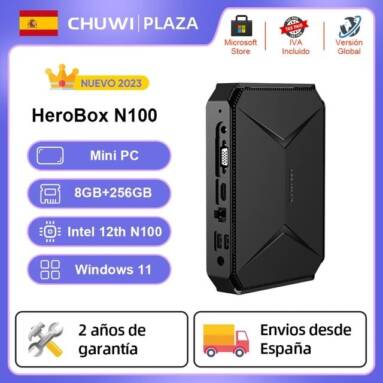 €91 with coupon for CHUWI Herobox Mini PC N100 256GB from EU warehouse ALIEXPRESS