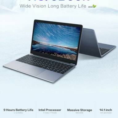 €166 with coupon for CHUWI HeroBook Laptop 14.1 inch Intel Atom x5-E8000 4GB DDR3 64GB EMMC Intel HD Graphics N3000 – Dark Grey from BANGGOOD