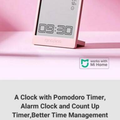 €21 with coupon for QINGPING CLEARGRASS Multifunctional bluetooth Alarm Clock Temperature Humidity Sensor Pomodoro Timer Count Up Timer Smart Linkage work with Xiaomi Mijia APP from BANGGOOD