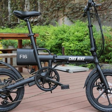 €463 with coupon for CMSBIKE F16 36V 7.8AH 250W Black 16 Inches Folding Electric Bicycle 20km/h 65KM Mileage Intelligent Variable Speed System from EU CZ warehouse BANGGOOD
