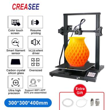 €259 with coupon for CREASEE Fdm Professional 3D Printer Large Home Size Metal Printing DIY Kit 3.5Inch Touch Screen Printer 3 D Dual Z Axis 300x300x400 from EU warehouse GSHOPPER