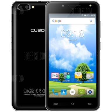 $57 with coupon for CUBOT RAINBOW 2 3G Smartphone  – BLACK from GearBest