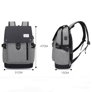 $21 with coupon for Casual Bulk Travel High Junior School Student Bag – DARK GRAY from GearBest