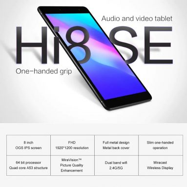 78 € med kupon til CHUWI Hi8 SE 32GB MediaTek MT8735 Quad Core 8 Tommer Android 8.1 Tablet PC fra EU CZ lager BANGGOOD