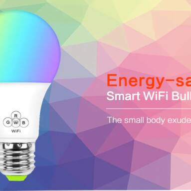 $8 with coupon for Colorful Smart WiFi Bulb Support Alexa / Google Voice Control for Home – WHITE from GearBest