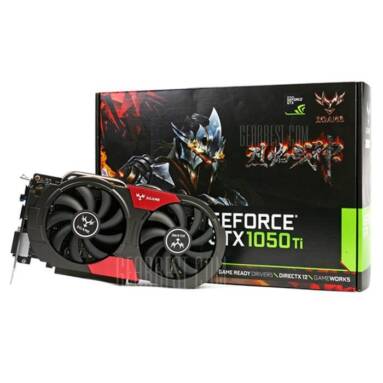 $159 with coupon for Colorful iGame 1050Ti Gaming Video Graphics Card  –  BLACK from GearBest