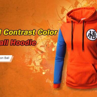 $12 with coupon for Contrast Color Baseball Casual Hoddie for Men from GearBest