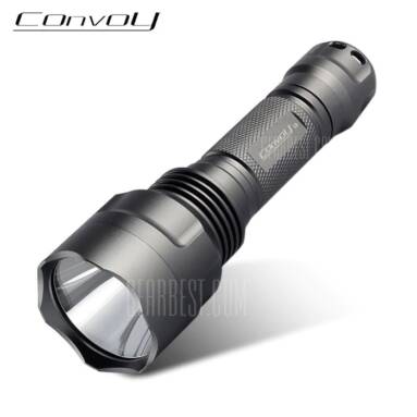 $11 with coupon for Convoy C8 LED Flashlight  –  GRAY from GearBest