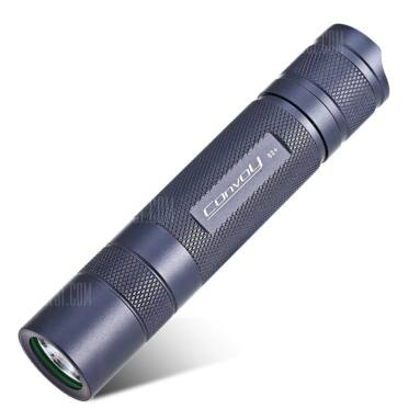 $8 with coupon for Convoy S2+ LED Flashlight  –  GRAY from GearBest