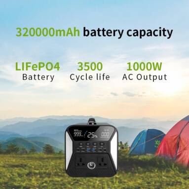 €454 with coupon for Cosmobattery UA1101L 1000W 1024WH LIFePO4 Portable Power Station from EU CZ warehouse BANGGOOD