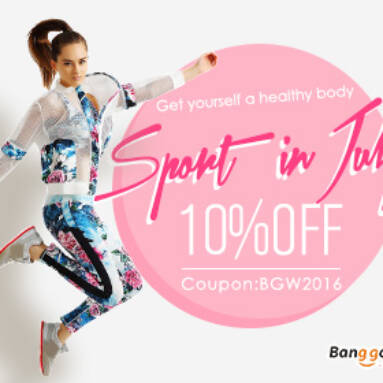 10% OFF for Sports Clothes from BANGGOOD TECHNOLOGY CO., LIMITED