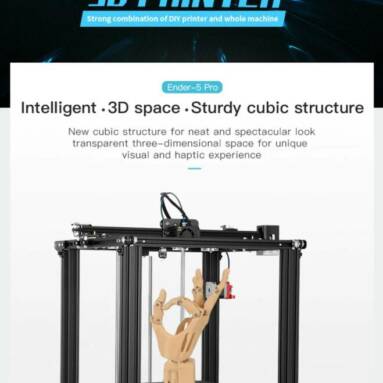 €257 with coupon for Creality 3D® Ender-5 Pro Upgraded 3D Printer Pre-installed Kit 220*220*300mm Print Size with Silent Mainboard/Removable Platform/Dual Y-Axis/Modular Design from EU CZ warehouse BANGGOOD