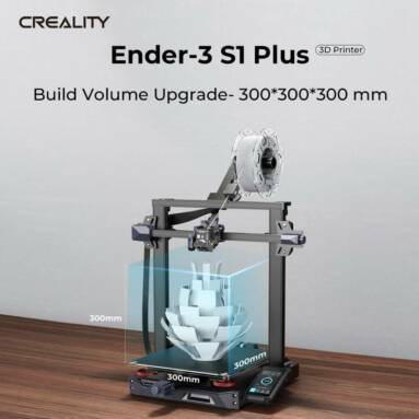 €359 with coupon for Creality Ender-3 S1 Plus 3D Printer, Sprite Dual-gear Direct Extruder, CR-Touch Auto Leveling, Dual Z-axis Sync, 4.3in Touchscreen, 300*300*300mm from EU PL warehouse GEEKBUYING
