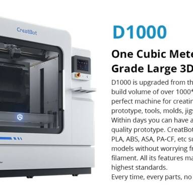€30999 with coupon for CreatBot D1000 3D Printer from EU warehouse GEEKBUYING