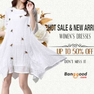 Up to 50% OFF for Hot Sale & New Arrival Women’s Dress from BANGGOOD TECHNOLOGY CO., LIMITED