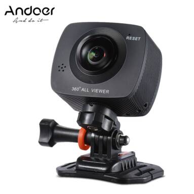 50% OFF Andoer Dual-lens 360 Degree Panoramic Sports Action VR Camera w/ Free Shipping from TOMTOP Technology Co., Ltd