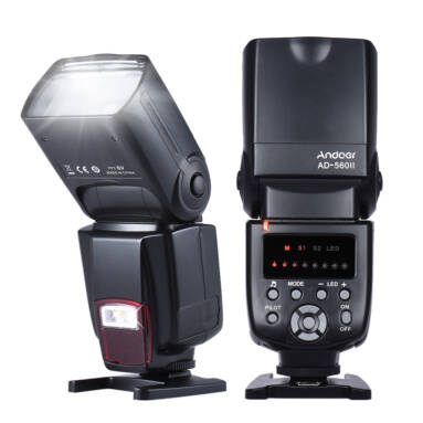 $1 discount for Andoer AD-560? Universal Flash Speedlite On-camera Flash GN50 w/ Adjustable LED Fill Light only $28.99 (code : AD560) from CAMFERE