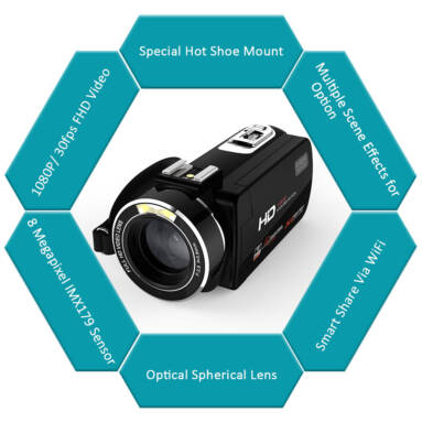 30% OFF Andoer HDV-Z20 1080P 37mm 0.45¡Á Zoom Camcorder,limited offer $89.99 from TOMTOP Technology Co., Ltd