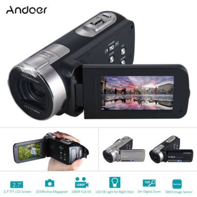 41% OFF Andoer HDV-312P 1080P Full HD Digital Video Camera,limited offer $29.99 from TOMTOP Technology Co., Ltd