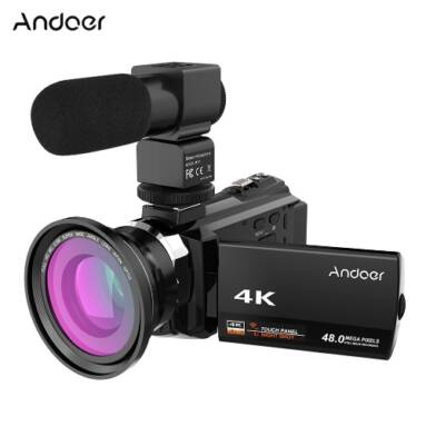 $16 OFF Andoer 4K 1080P 48MP WiFi Digital Video Camera,free shipping $136.99 (Code:AWDVC16) from TOMTOP Technology Co., Ltd