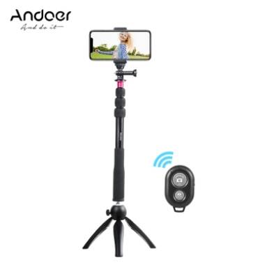 5$ OFF for Andoer Selfie Stick+Mini Tripod+Phone Tripod Mount+Wireless Remote Control! from Tomtop INT