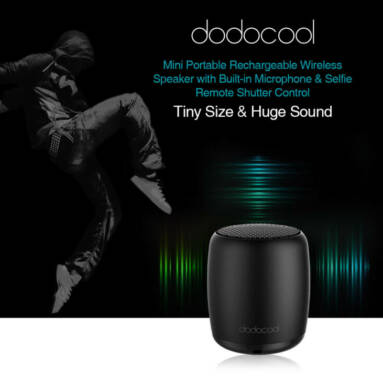 $3 OFF dodocool Mini Wireless Speaker,free shipping $8.99(Code:DCBP3) from TOMTOP Technology Co., Ltd