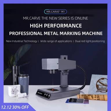 €1207 with coupon for DAJA Mr Carve M1 10W Optical Fiber Marking Machine, 0.001mm Accuracy, 70*70mm, for Nameplate Stainless Steel Marking from EU warehouse GEEKBUYING