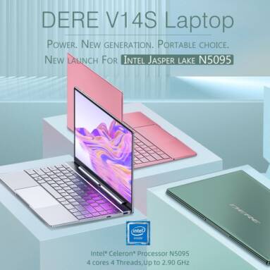 €201 with coupon for DERE V14S Laptop 14.1 Inch Intel Celeron N5095 12GB RAM 128GB SSD FHD Screen Backlit Keyboard 37Wh Battery Notebook from BANGGOOD