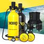 183 € s kuponom za DIDEEP X5000 Pro 2L Spremnik za ronjenje, zračni cilindar s kisikom, podvodnu opremu s torbom za prsluk, komplet za dugi manometar iz EU CZ skladišta BANGGOOD