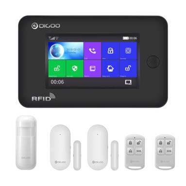 €51 with coupon for DIGOO DG-HAMA All Touch Screen Alexa Version 433MHz 2G&GSM&WIFI DIY Smart Home Security Alarm System Kits – White from BANGGOOD