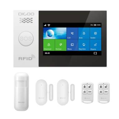 €55 with coupon for [APP Powered by Tuya] DIGOO DG-HAMB 2G GSM&WIFI&433MHZ DIY Smart Home Security Alarm System Kits 4.3Inch Full Color Capacitance Touch Screen Compatible with HOSA HAMA Accessories from EU CZ warehouse BANGGOOD