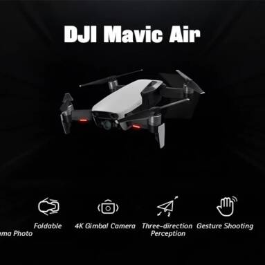 €368 with coupon for DJI Mavic Air 4KM FPV w/ 3-Axis Gimbal 4K Camera 32MP Sphere Panoramas RC Drone Quadcopter – White Fly More Combo from BANGGOOD