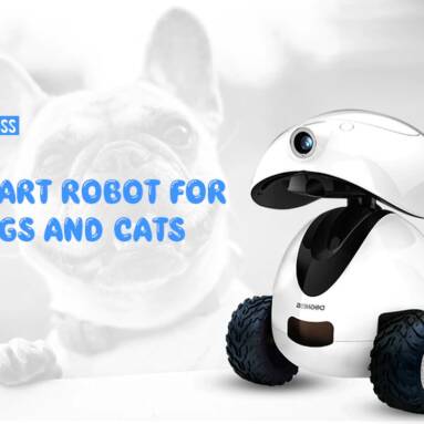 €210 with coupon for DOGNESS Smart IPet Robot Toy APP Remote Control HD Video Monitor Your Pet for Dogs and Cats – White EU Plug from GEARBEST