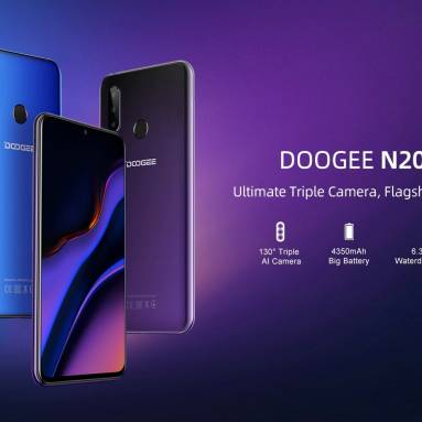 €78 with coupon for DOOGEE N20 Smartphone Mobilephone Fingerprint 6.3inch FHD Display 16MP Triple Back Camera – Blue Black from GEARBEST