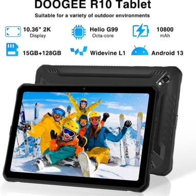 €204 with coupon for DOOGEE R10 Rugged Tablet 128GB from GSHOPPER