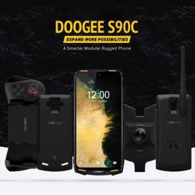 €125 with coupon for DOOGEE S90C Global Bands IP68 Waterproof 6.18 inch FHD+ NFC 5050mAh 16MP+8MP AI Dual Rear Cameras 4GB 64GB Helio P70 4G Smartphone – Orange EU Version from BANGGOOD