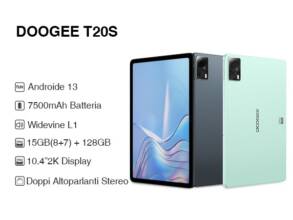 €164 with coupon for DOOGEE T20S Tablet 8GB RAM+7GB Extended RAM 128GB ROM from EU CZ warehouse BANGGOOD