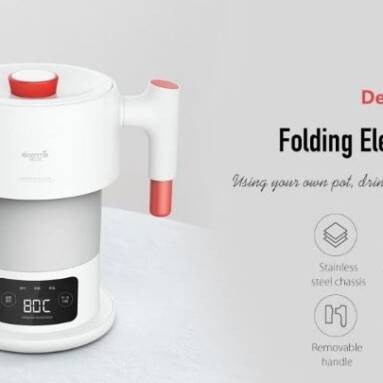 €32 with coupon for Deerma DEM-DH207 0.6L Portable Travel Folding Electric Kettle Smart Touch Control Insulation Pot from BANGGOOD